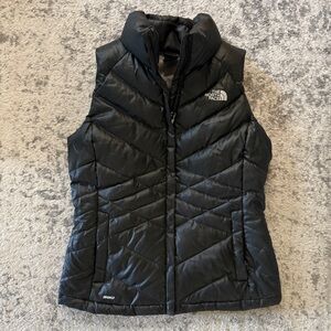 Shiny Black North Face Vest
